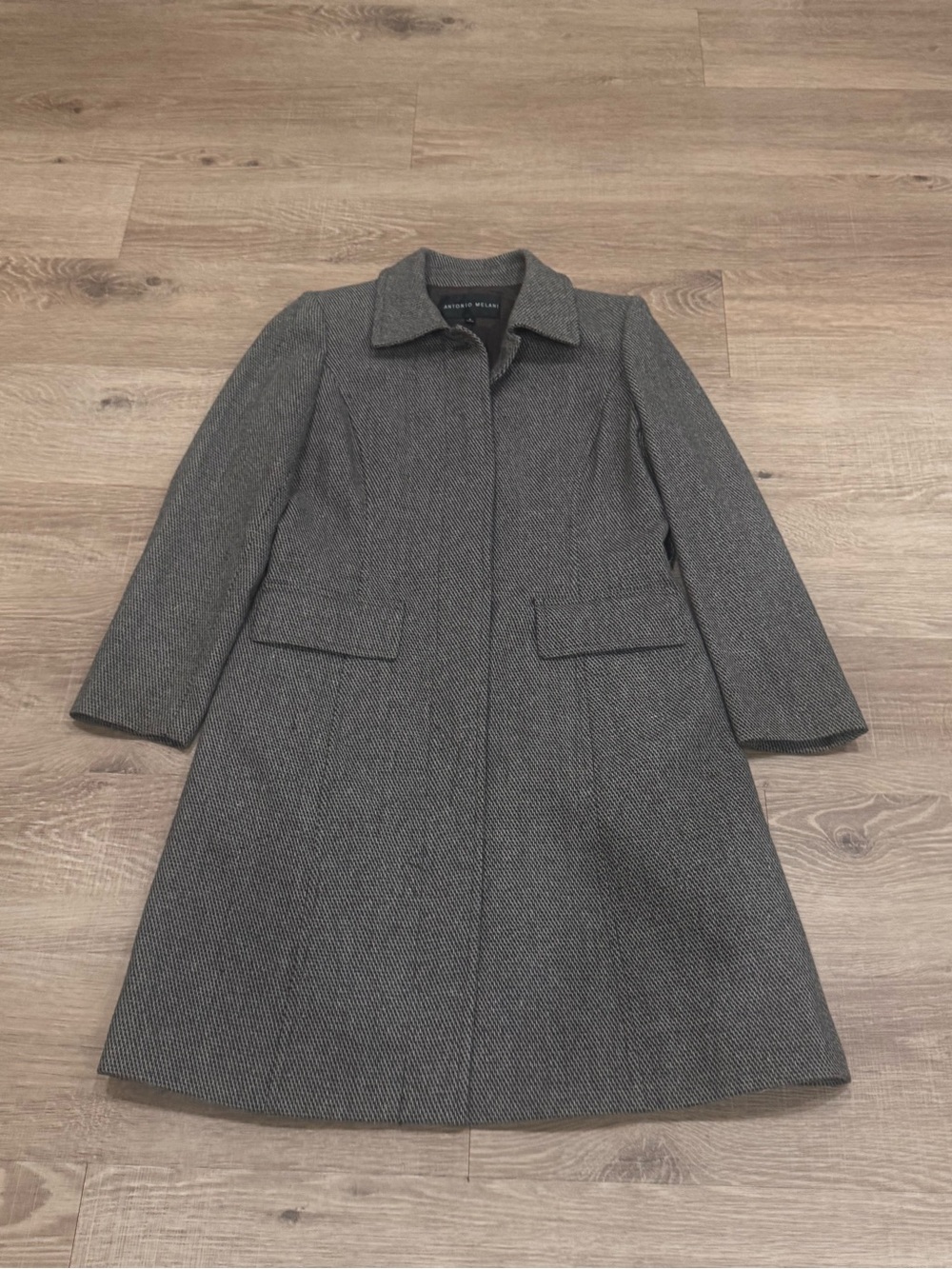 Antonio Melani Brown Wool Blend Coat Women’s Size 8 Tailored Classic